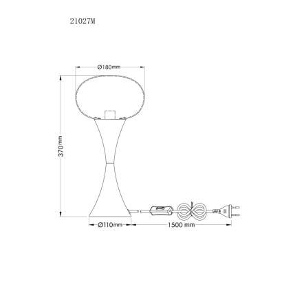 Globo - Lámpara de mesa 1xE14/25W/230V latón