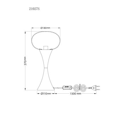 Globo - Lámpara de mesa 1xE14/25W/230V negro