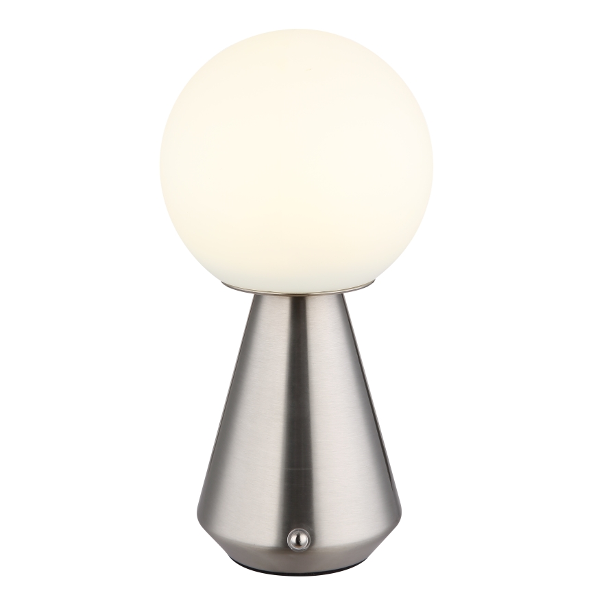 Globo - Lámpara de mesa LED táctil regulable para exterior LED/1,5W/5V 3000/4500/6500K 1800 mAh IP41 cromo mate