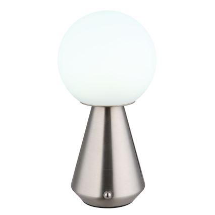 Globo - Lámpara de mesa LED táctil regulable para exterior LED/1,5W/5V 3000/4500/6500K 1800 mAh IP41 cromo mate