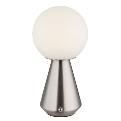 Globo - Lámpara de mesa LED táctil regulable para exterior LED/1,5W/5V 3000/4500/6500K 1800 mAh IP41 cromo mate