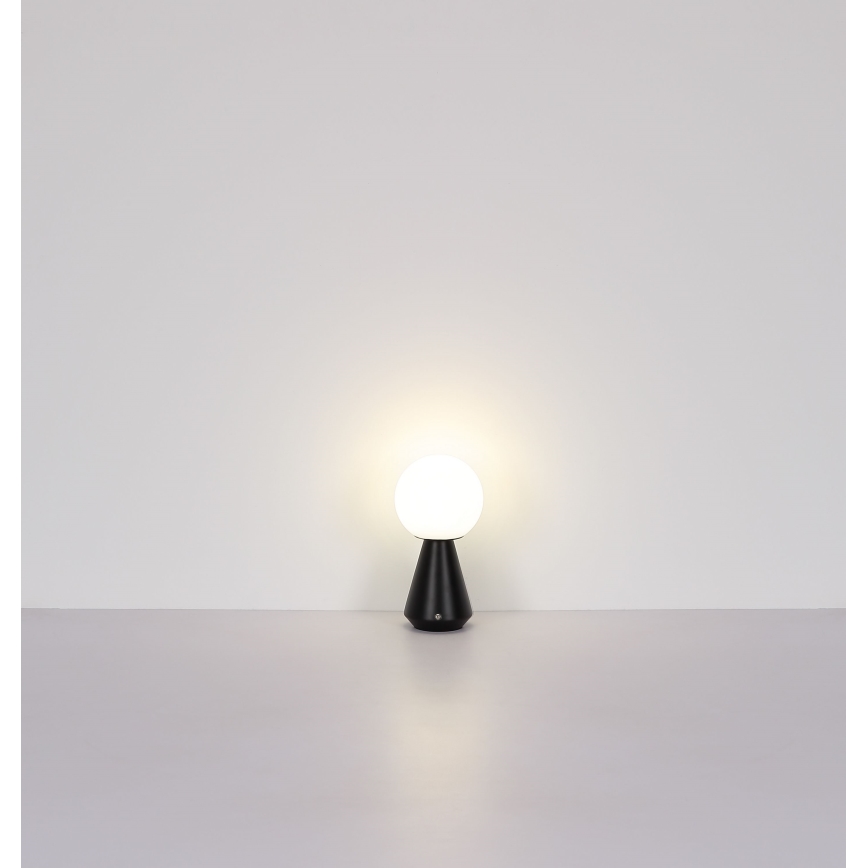 Globo - Lámpara de mesa LED táctil regulable para exterior LED/1,5W/5V 3000/4500/6500K 1800 mAh IP41 negro
