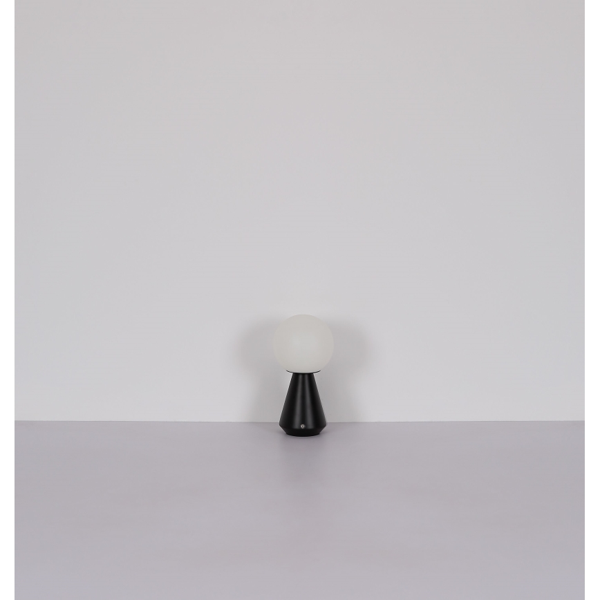 Globo - Lámpara de mesa LED táctil regulable para exterior LED/1,5W/5V 3000/4500/6500K 1800 mAh IP41 negro