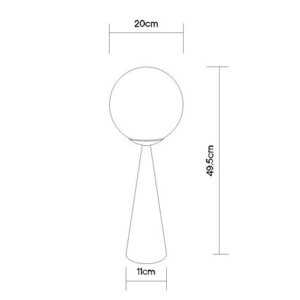 Globo - Lámpara de mesa 1xE27/40W/230V latón