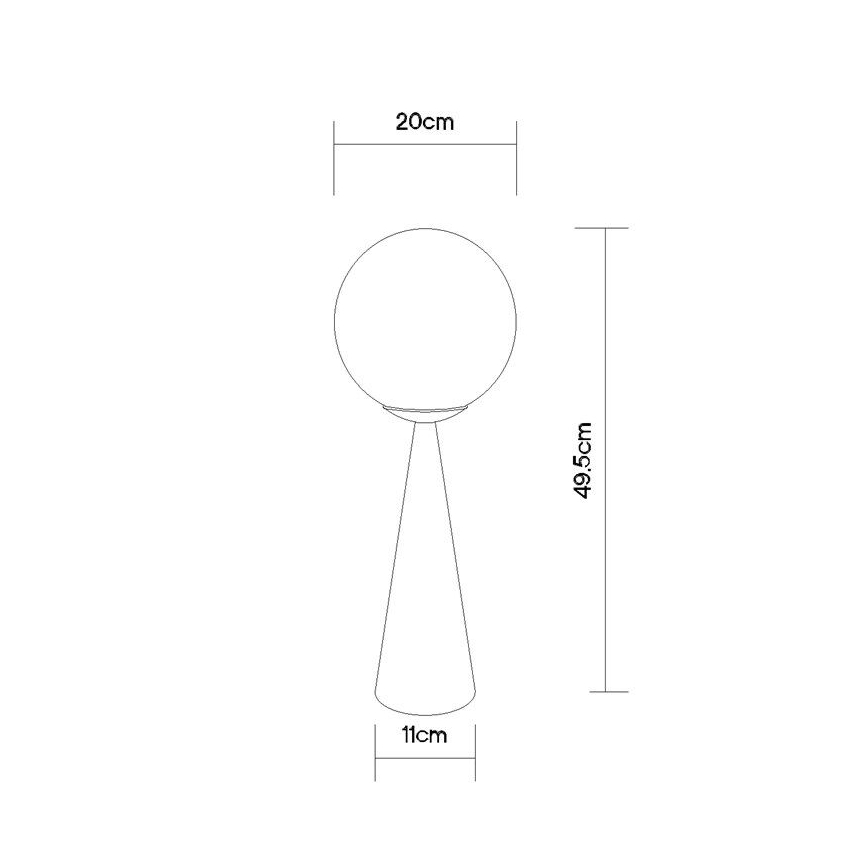 Globo - Lámpara de mesa 1xE27/40W/230V latón