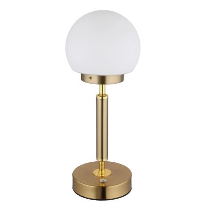 Globo - LED Lámpara de mesa táctil recargable y regulable LED/2,5W/5V 1800mAh 2700/4000/6500K latón