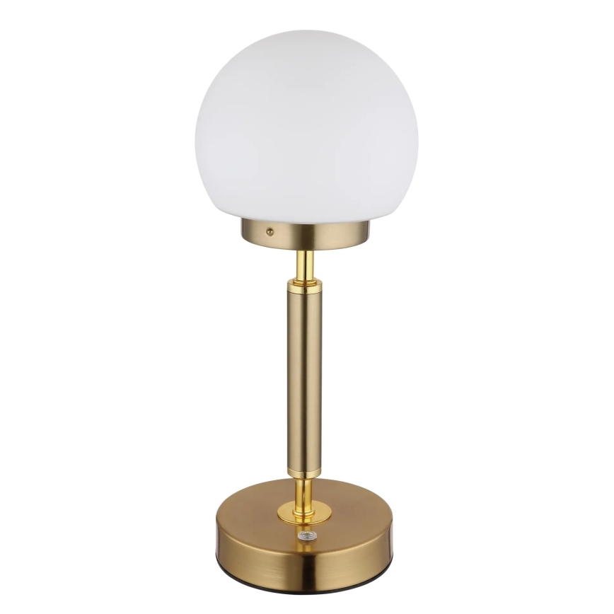 Globo - LED Lámpara de mesa táctil recargable y regulable LED/2,5W/5V 1800mAh 2700/4000/6500K latón