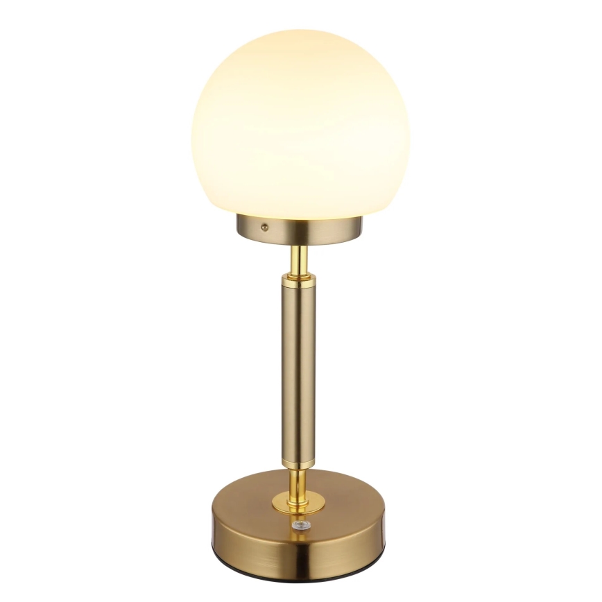 Globo - LED Lámpara de mesa táctil recargable y regulable LED/2,5W/5V 1800mAh 2700/4000/6500K latón