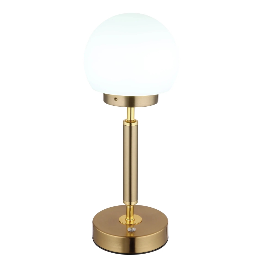 Globo - LED Lámpara de mesa táctil recargable y regulable LED/2,5W/5V 1800mAh 2700/4000/6500K latón