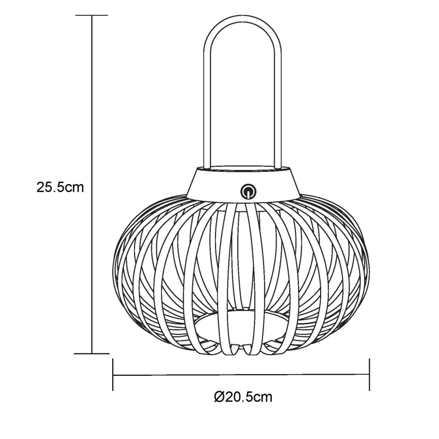 Globo - Lámpara de sobremesa LED recargable, táctil y regulable LED/1W/3,7V 1500 mAh