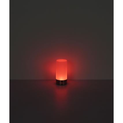 Globo - Lámpara de mesa LED RGBW táctil regulable para exterior LED/1,8W/5V 1500 mAh IP44 cromo mate