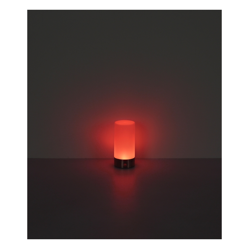 Globo - Lámpara de mesa LED RGBW táctil regulable para exterior LED/1,8W/5V 1500 mAh IP44 cromo mate