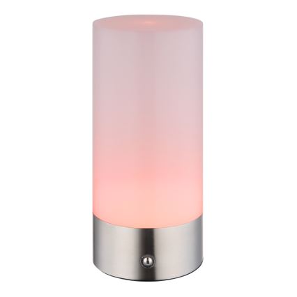 Globo - Lámpara de mesa LED RGBW táctil regulable para exterior LED/1,8W/5V 1500 mAh IP44 cromo mate