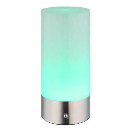 Globo - Lámpara de mesa LED RGBW táctil regulable para exterior LED/1,8W/5V 1500 mAh IP44 cromo mate