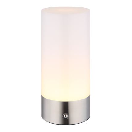 Globo - Lámpara de mesa LED RGBW táctil regulable para exterior LED/1,8W/5V 1500 mAh IP44 cromo mate