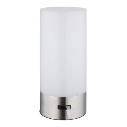 Globo - Lámpara de mesa LED RGBW táctil regulable para exterior LED/1,8W/5V 1500 mAh IP44 cromo mate