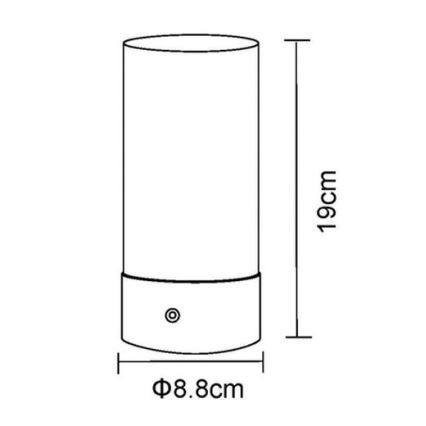 Globo - Lámpara de mesa LED RGBW táctil regulable para exterior LED/1,8W/5V 1500 mAh IP44 cromo mate