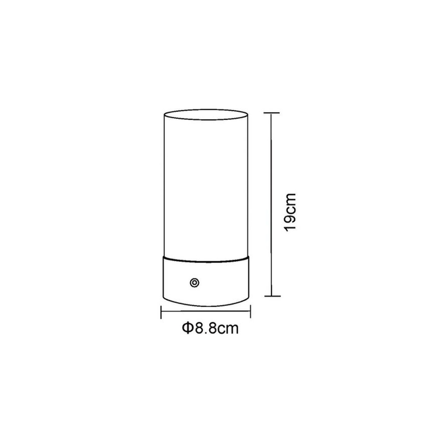 Globo - Lámpara de mesa LED RGBW táctil regulable para exterior LED/1,8W/5V 1500 mAh IP44 cromo mate