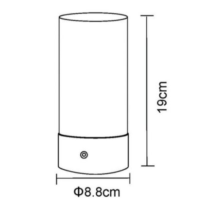 Globo - Lámpara de mesa exterior táctil regulable LED RGBW LED/1,8W/5V 1500 mAh negra