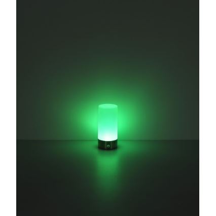 Globo - Lámpara de mesa LED RGBW táctil regulable para exterior LED/1,8W/5V 1500 mAh negro