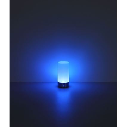 Globo - Lámpara de mesa LED RGBW táctil regulable para exterior LED/1,8W/5V 1500 mAh negro