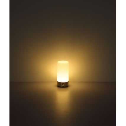 Globo - Lámpara de mesa LED RGBW táctil regulable para exterior LED/1,8W/5V 1500 mAh negro