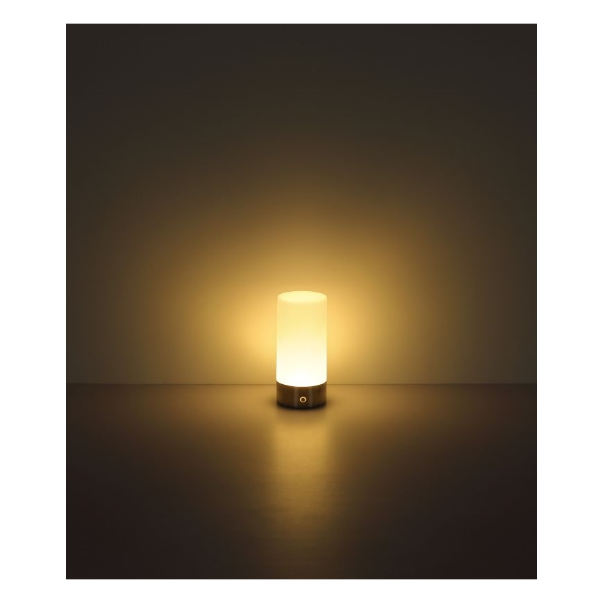Globo - Lámpara de mesa LED RGBW táctil regulable para exterior LED/1,8W/5V 1500 mAh negro