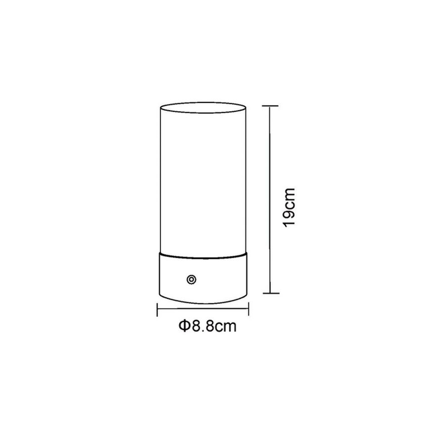 Globo - Lámpara de mesa LED RGBW táctil regulable para exterior LED/1,8W/5V 1500 mAh negro