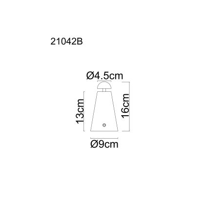 Globo - Lámpara de mesa recargable táctil regulable LED/1,2W/5V 1200 mAh 2700/4500/6000K