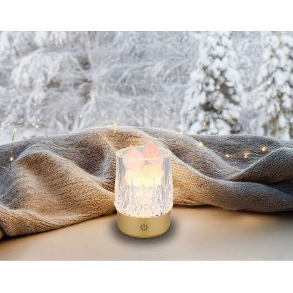 Globo - Lámpara de mesa táctil LED regulable LED/1W/5V 3000K 1200 mAh dorada