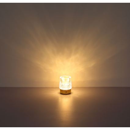 Globo - Lámpara de mesa regulable LED táctil LED/1W/5V 3000K 1200 mAh dorado