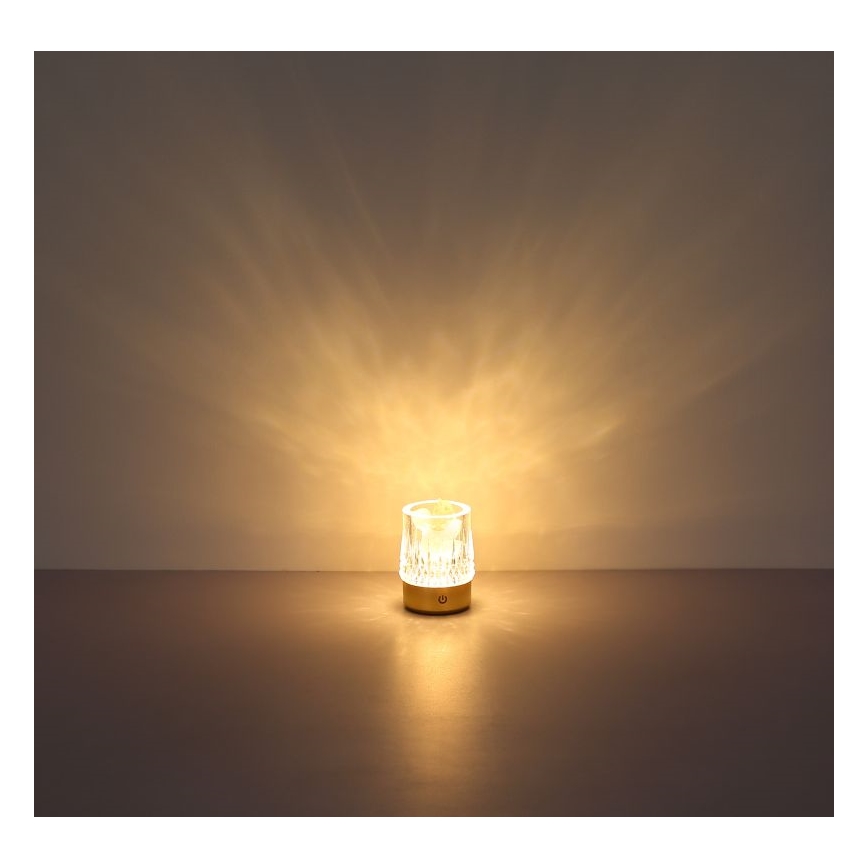 Globo - Lámpara de mesa regulable LED táctil LED/1W/5V 3000K 1200 mAh dorado