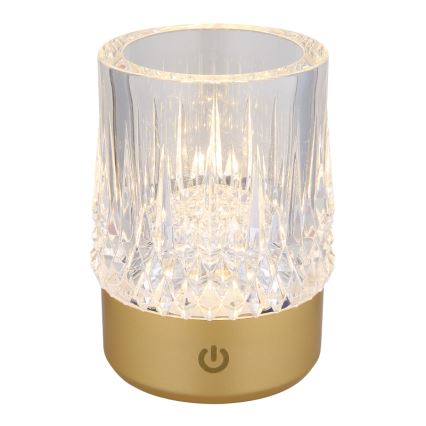 Globo - Lámpara de mesa regulable LED táctil LED/1W/5V 3000K 1200 mAh dorado
