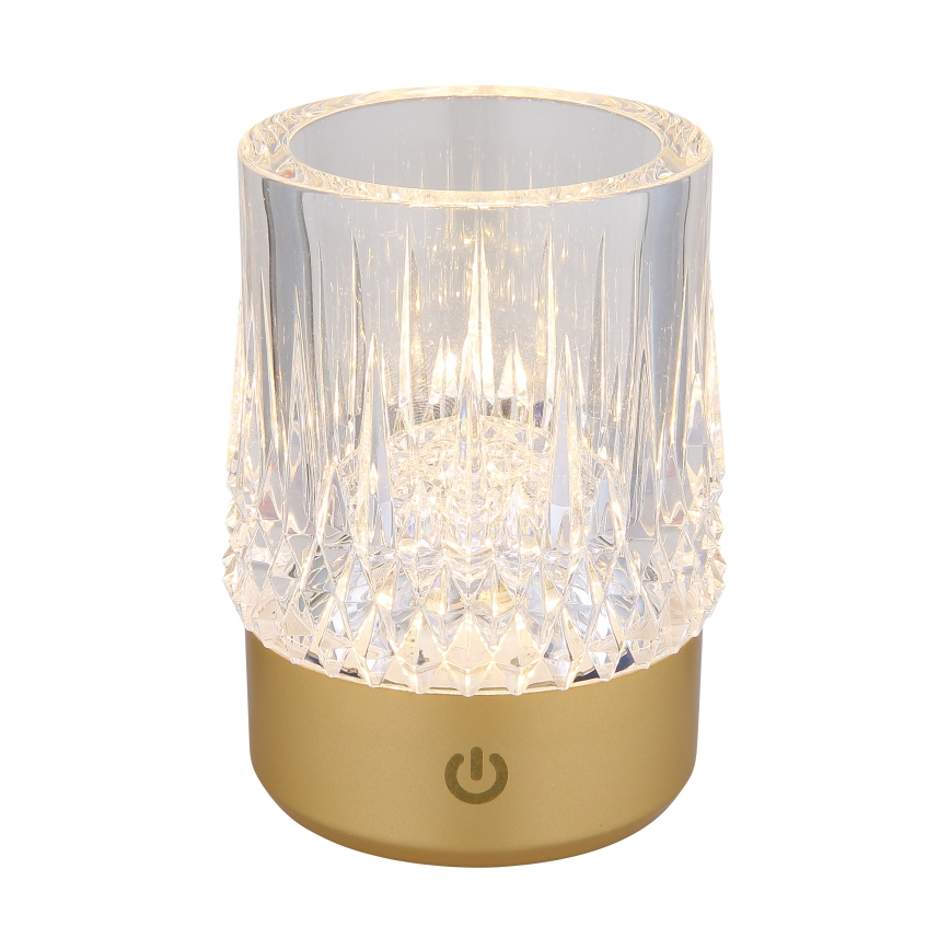 Globo - Lámpara de mesa regulable LED táctil LED/1W/5V 3000K 1200 mAh dorado