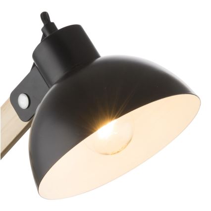 Globo - Lámpara de mesa 1xE27/40W/230V haya