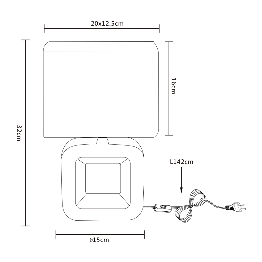 Globo 21603 - Lámpara de mesa KILAUEA 1xE14/40W/230V