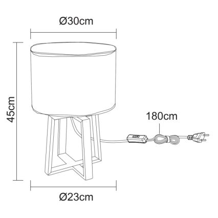 Globo - Lámpara de mesa 1xE14/40W/230V negra