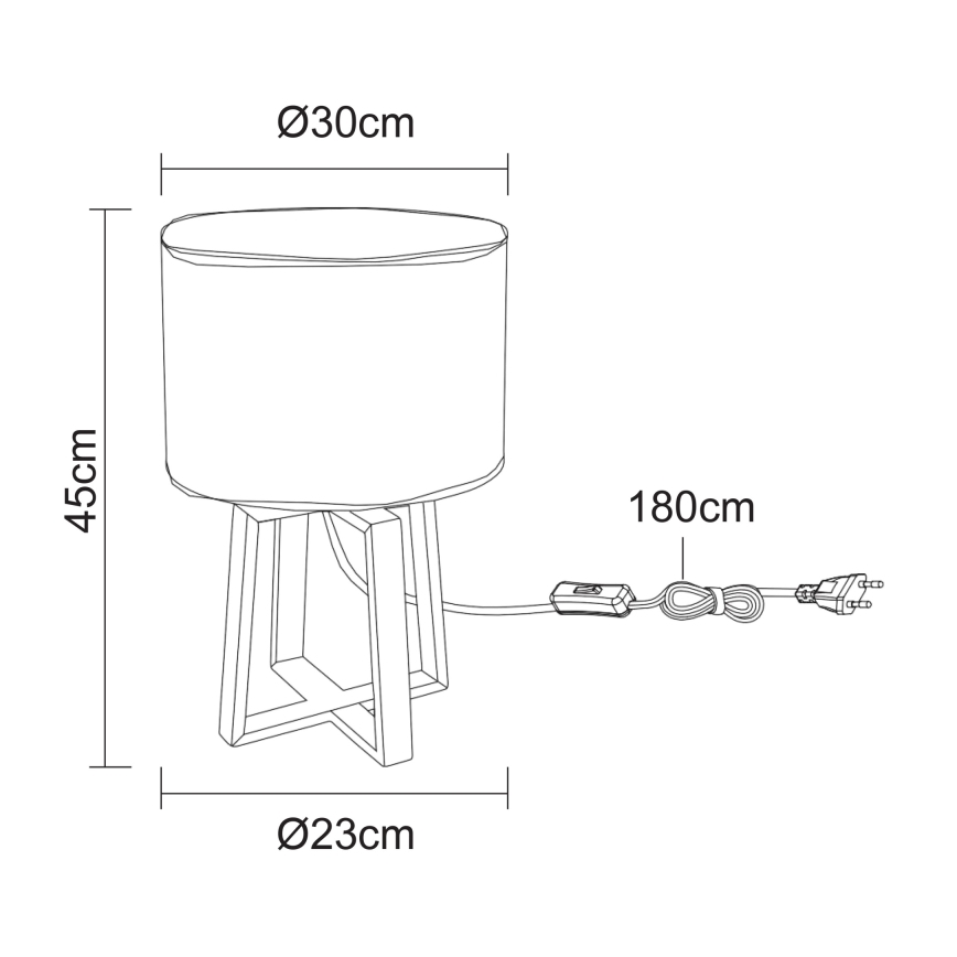 Globo - Lámpara de mesa 1xE14/40W/230V negra