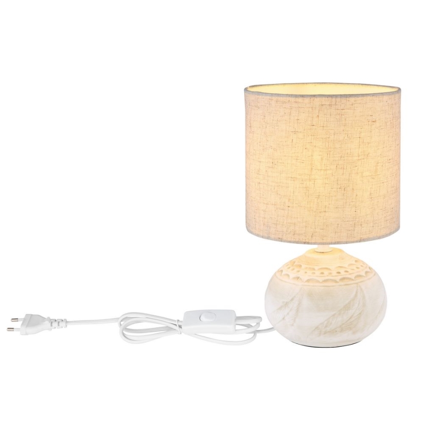 Globo - Lámpara de mesa 1xE14/40W/230V beige/cerámica