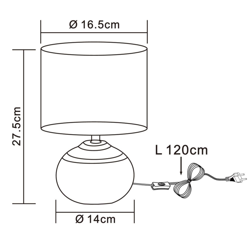 Globo - Lámpara de mesa 1xE14/40W/230V beige/cerámica