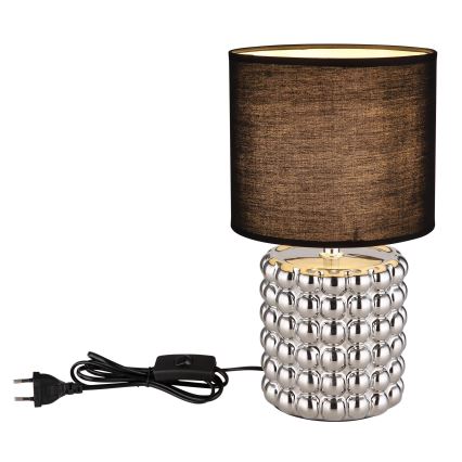 Globo - Lámpara de mesa 1xE14/40W/230V negro/plata