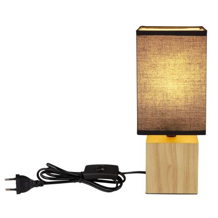 Globo - Lámpara de mesa 1xE27/7W/230V negro/marrón