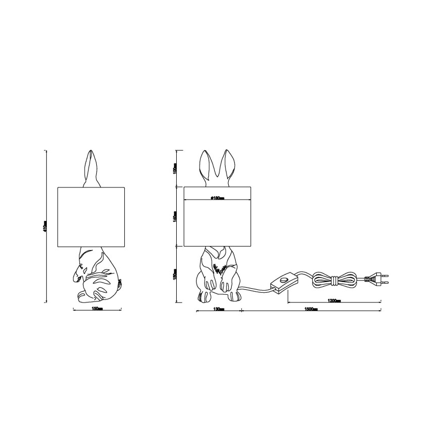 Globo - Lámpara de mesa 1xE27/25W/230V