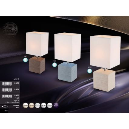 Globo 21677 - Lámpara de mesa E14/40W/230V
