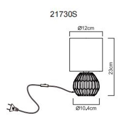 Globo - Lámpara de mesa 1xE14/40W/230V negro