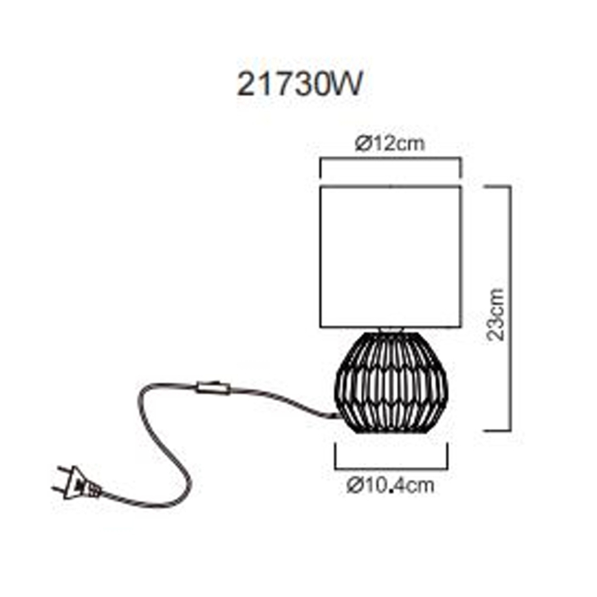 Globo - Lámpara de mesa 1xE14/40W/230V blanco