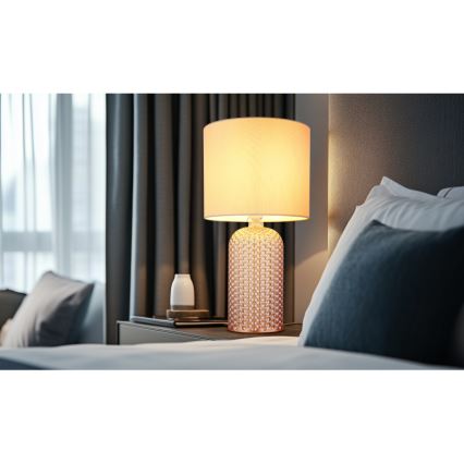 Globo - Lámpara de mesa 1xE27/60W/230V beige