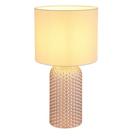 Globo - Lámpara de mesa 1xE27/60W/230V beige
