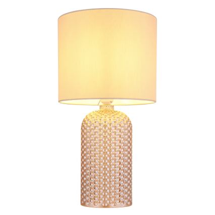 Globo - Lámpara de mesa 1xE27/60W/230V beige