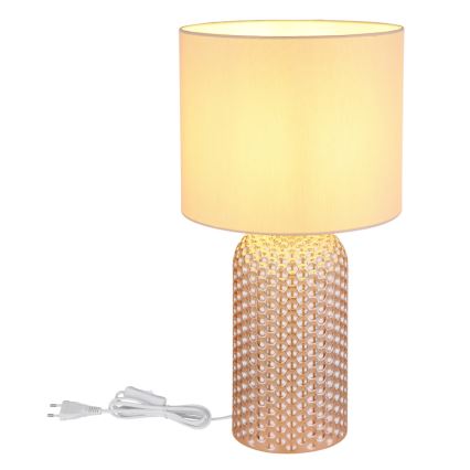 Globo - Lámpara de mesa 1xE27/60W/230V beige
